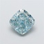 3.14 Ct. Fancy Intense  Blue Cushion Lab Grown Diamond