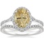 Platinum Luxe Aria Halo Diamond Ring with Flair Diamond Ring (1/6 ct. tw.)