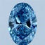 3.01 Ct. Fancy Vivid Blue Oval Lab Grown Diamond