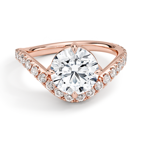 14K Rose Gold Silhouette Diamond Ring (1/2 ct. tw.)