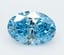 3.05 Ct. Fancy Vivid  Blue Oval Lab Grown Diamond