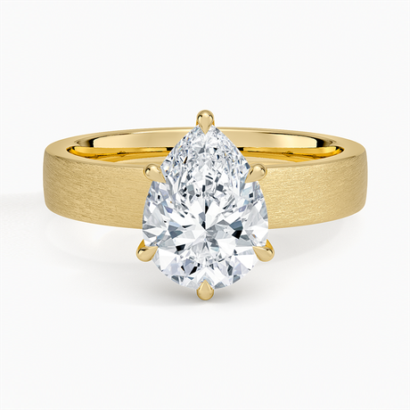 Peyton 4mm Satin Finish Solitaire Ring