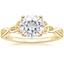 18K Yellow Gold Celtic Love Knot Ring, smalltop view