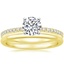 18K Yellow Gold Luxe Ballad Diamond Ring (1/4 ct. tw.) with Petite Comfort Fit Wedding Ring