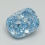 1.08 Ct. Fancy Vivid Blue Cushion Lab Grown Diamond