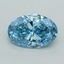 1.51 Ct. Fancy Vivid  Blue Oval Lab Grown Diamond