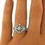 The Freya Ring, smalltop view on a hand