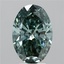 4.05 Ct. Fancy Vivid  Green Oval Lab Grown Diamond