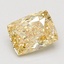 1.26 Ct. Fancy Vivid Yellow Cushion Lab Grown Diamond