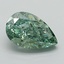 1.17 Ct. Fancy Vivid Green Pear Lab Grown Diamond