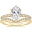 18K Yellow Gold Valentina Diamond Ring with Flair Diamond Ring (1/6 ct. tw.)