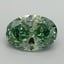 1.60 Ct. Fancy Vivid Green Oval Lab Grown Diamond