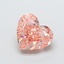 2.13 Ct. Fancy Intense  Pink Heart Lab Grown Diamond