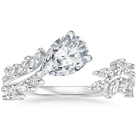 18K White Gold Sweeping Ivy Diamond Bridal Set (1 ct. tw.)