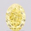 1.36 Ct. Fancy Vivid  Yellow Oval Lab Grown Diamond