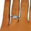 The Kavina Ring, smalltop view on a hand
