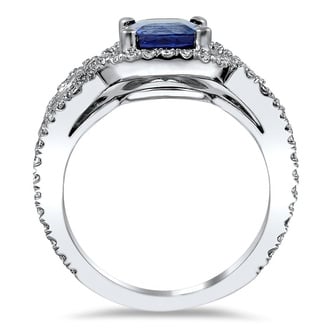 Custom Trio Sapphire and Diamond Ring