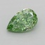 0.36 Ct. Fancy Vivid  Green Pear Lab Grown Diamond