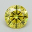 1.11 Ct. Fancy Vivid Yellow Round Lab Grown Diamond