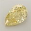 4.81 Ct. Fancy Vivid Yellow Pear Lab Grown Diamond