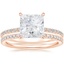 14K Rose Gold Demi Diamond Ring with Luxe Ballad Diamond Ring
