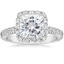 Platinum Sienna Halo Three-Quarter Coverage Diamond Ring (3/4 ct. tw.), smalltop view