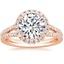 14K Rose Gold Fortuna Halo Diamond Ring (1/2 ct. tw.), smalltop view