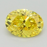1.52 Ct. Fancy Vivid Yellow Oval Lab Grown Diamond