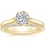 18K Yellow Gold Luna Ring with Whisper Eternity Diamond Ring (1/4 ct. tw.)