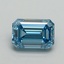 1.06 Ct. Fancy Vivid Blue Emerald Lab Grown Diamond
