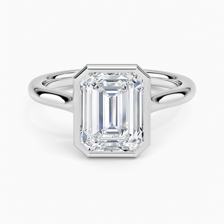 Platinum Luna 2mm Bezel Ring