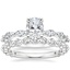18K White Gold Joelle Diamond Ring (1/3 ct. tw.) with Luxe Marseille Diamond Ring (1/2 ct. tw.)