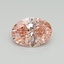 0.41 Ct. Fancy Vivid Pink Oval Lab Grown Diamond