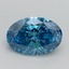 1.66 Ct. Fancy Vivid Blue Oval Lab Grown Diamond