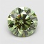4.03 Ct. Fancy Vivid  Green Round Lab Grown Diamond
