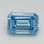 1.10 Ct. Fancy Vivid Blue Emerald Lab Grown Diamond