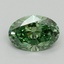 0.85 Ct. Fancy Vivid Pacific Green Oval Lab Grown Diamond