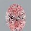 1.15 Ct. Fancy Vivid Pink Oval Lab Grown Diamond
