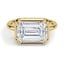 Custom Low Profile East West Solitaire Diamond Ring