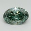 3.25 Ct. Fancy Vivid Green Oval Lab Grown Diamond