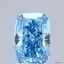 1.86 Ct. Fancy Vivid Blue Cushion Lab Grown Diamond