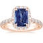 14K Rose Gold Estelle Halo Diamond Ring (3/4 ct. tw.), smalltop view