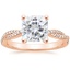 14K Rose Gold Petite Luxe Twisted Vine Diamond Ring (1/4 ct. tw.), smalltop view