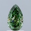 1.06 Ct. Fancy Vivid Green Pear Lab Grown Diamond