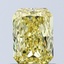 1.07 Ct. Fancy Vivid Yellow Radiant Lab Grown Diamond