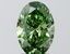 2.00 Ct. Fancy Vivid Green Oval Lab Grown Diamond