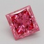 1.09 Ct. Fancy Vivid Pink Princess Lab Grown Diamond