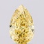 1.04 Ct. Fancy Intense  Yellow Pear Lab Grown Diamond