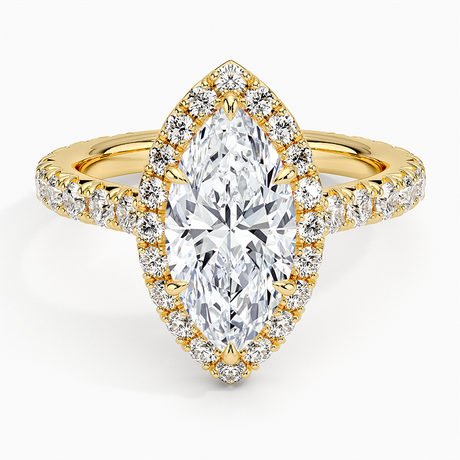 18K Yellow Gold Estelle Halo Diamond Ring (3/4 ct. tw.)