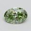 1.07 Ct. Fancy Vivid Green Oval Lab Grown Diamond